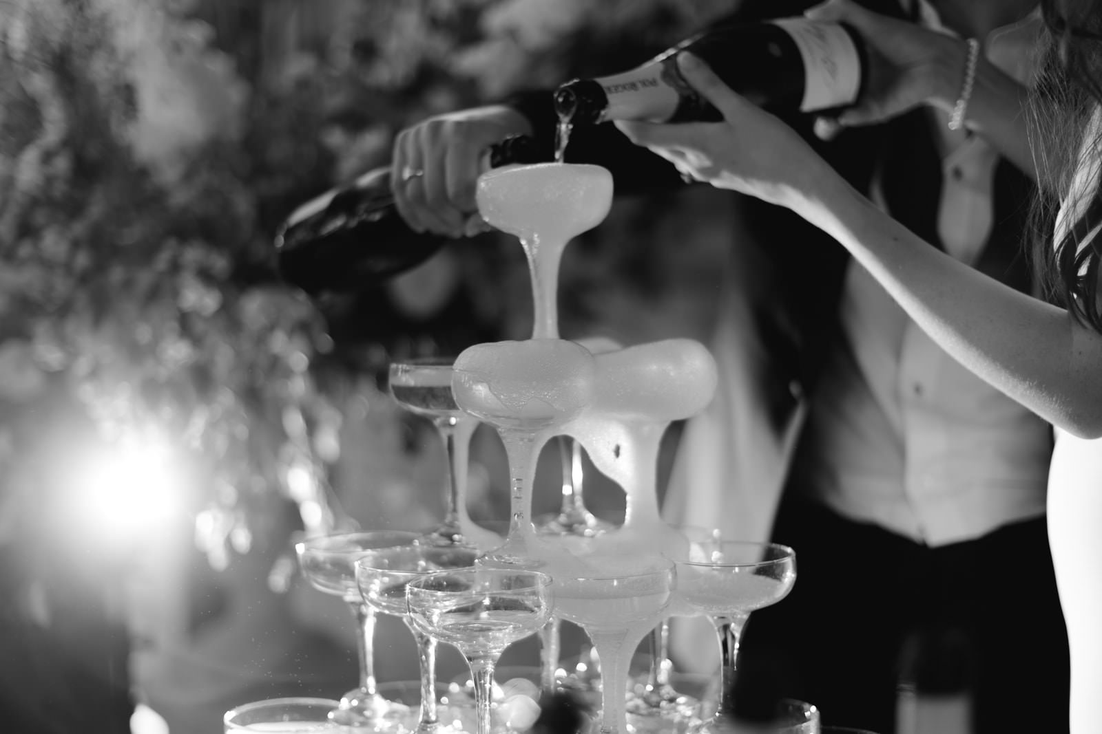 Champagne Tower London Wedding